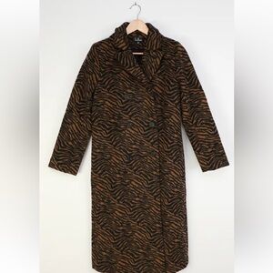 Lulus keeping things chic tiger print coat